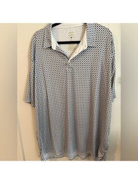 Cotton Traders Sport 3XLT Blue White Polo